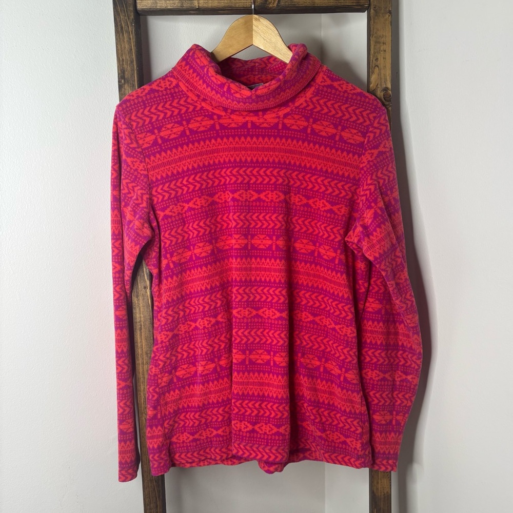 Columbia Pink Patterned Women's Sweater L